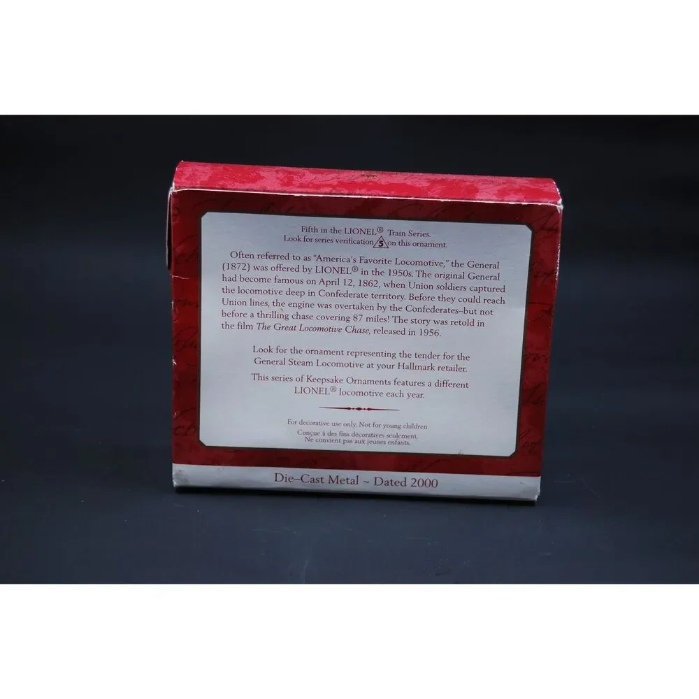 Hallmark Keepsake Ornament 2000 Lionel General Steam Locomotive 5th In Series